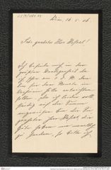 Nachlass Franz Steindachner, Brief von A. Sikora an Franz Steindachner (16.05.1906), Inv.Nr. 481.01, Seite 1